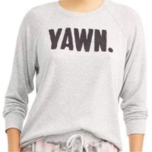 Secret Treasures Ultra Soft Pullover Pajama Top Sweatshirt YAWN Cozy Fuzzy 2X PJ